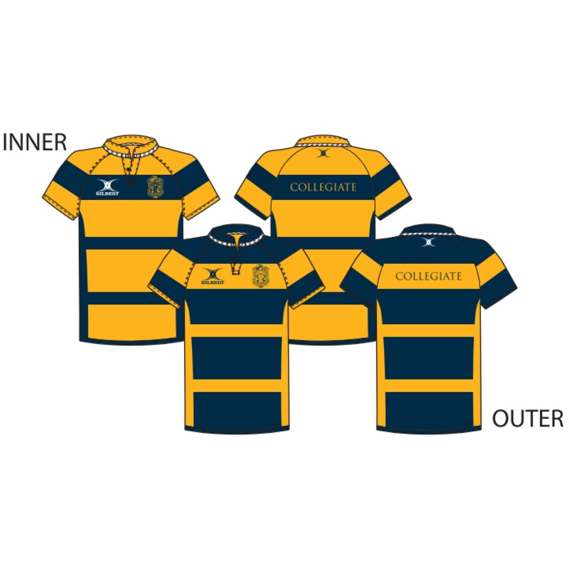 Collegiate Child’s Amber / Dark Navy Std Reversible S/S Shirt-Junior