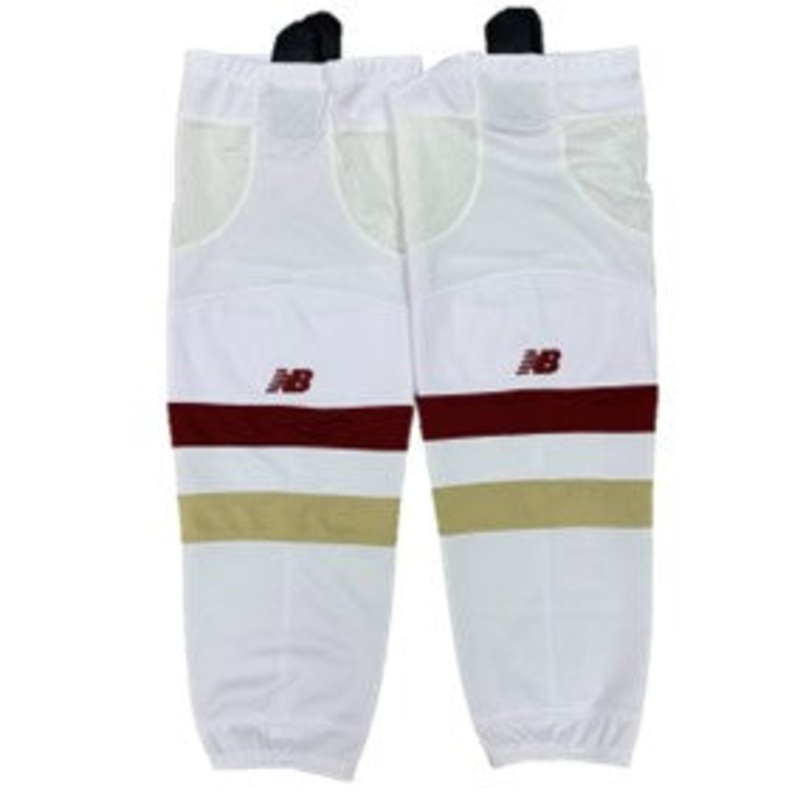 NCAA – Used New Balance Hockey Socks (White/Maroon/Gold)