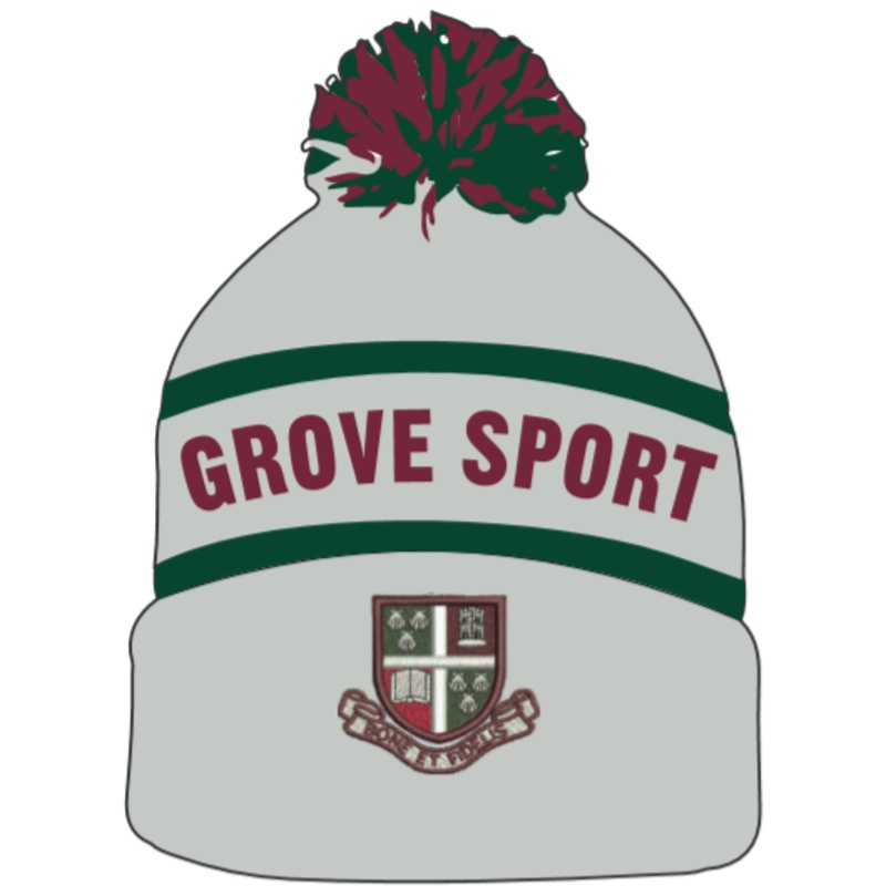 Woodhouse Grove School Adult’s Green / Maroon Bobble Hat-Senior