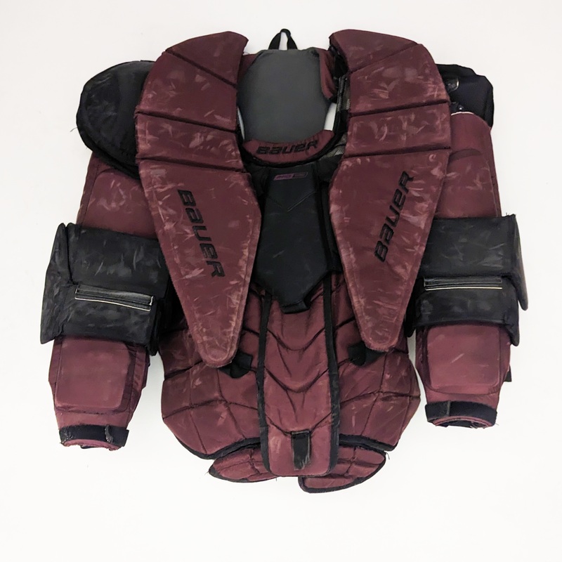 Bauer Pro Series – Used Pro Stock Goalie Chest Protector (Black/Maroon)