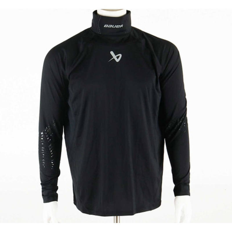 Bauer X-Large Long Sleeve Compression Shirt with Neck Guard