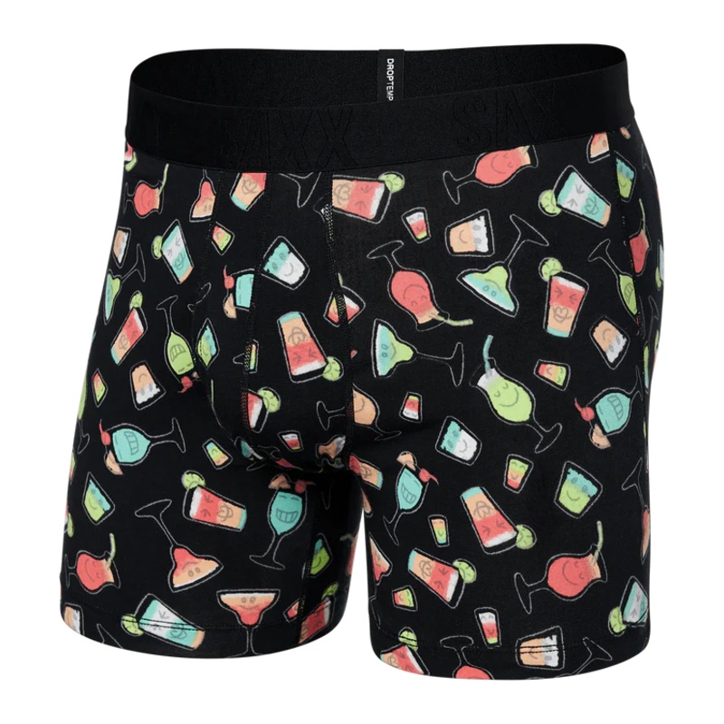Droptemp Cooling Boxer Brief – Happy Hour/Black