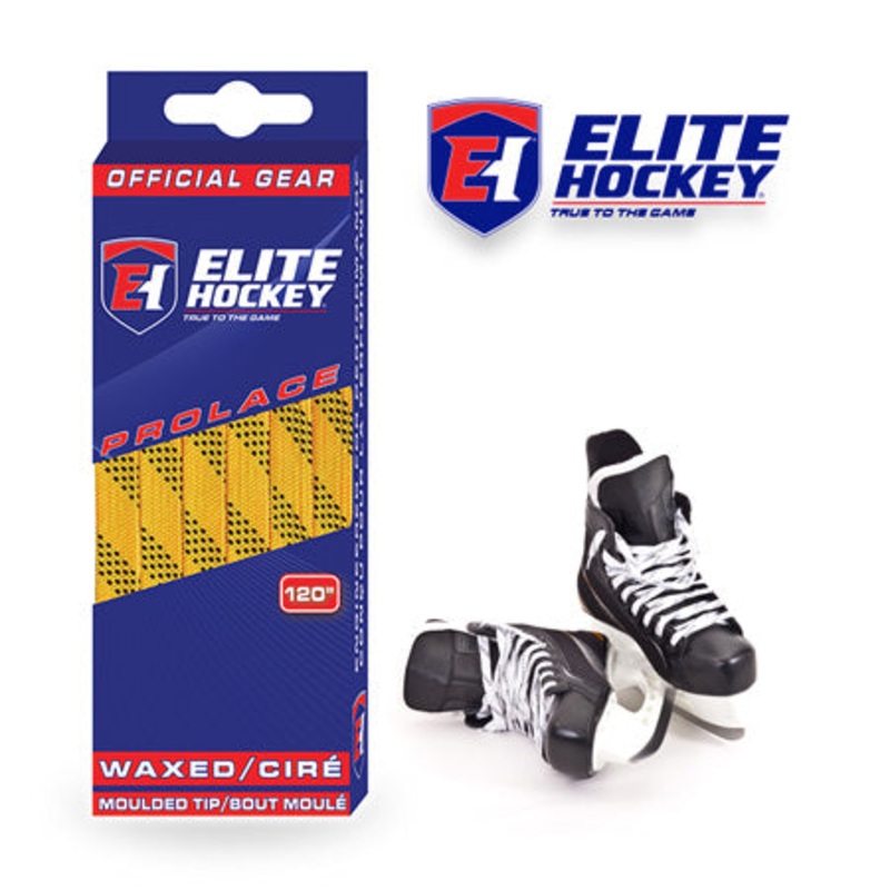 Elite Hockey Yellow Waxed Hockey Laces