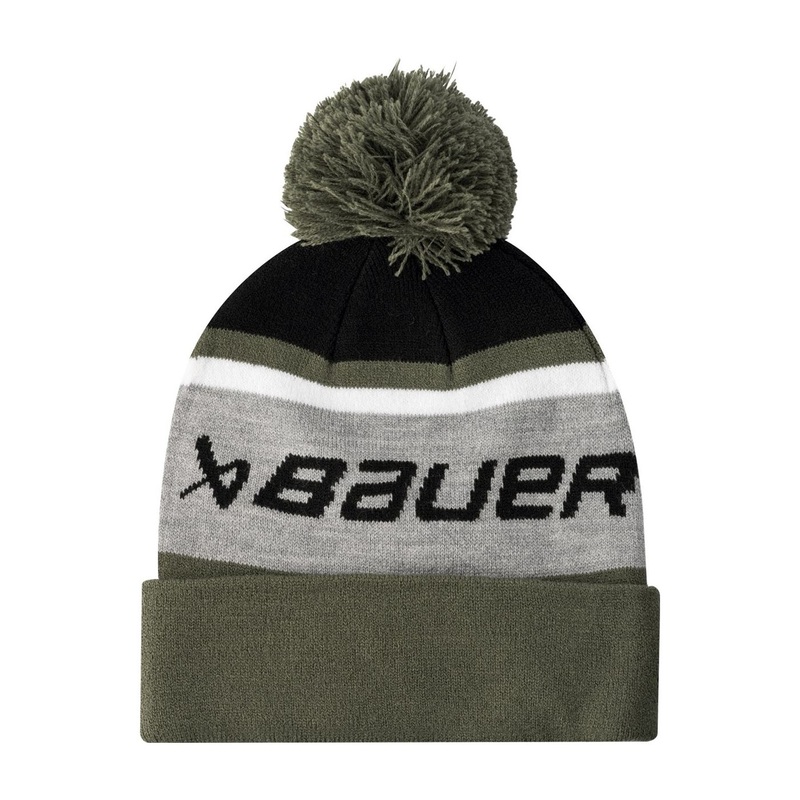 Bauer Hat Intarsia Knit Pom Jr Navy/Black