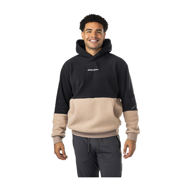 Bauer Hoodie Polar Fleece Sr Black/Taupe