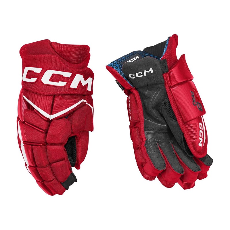 CCM Glove Jetspeed FT8 Pro Jr Red/White