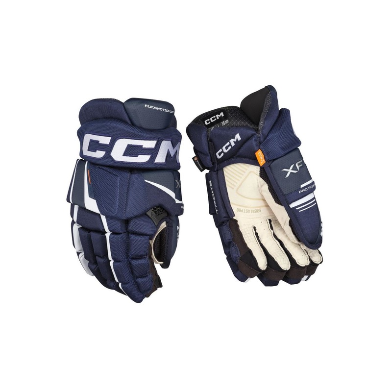 CCM Glove Tacks XF Pro Jr Navy/White
