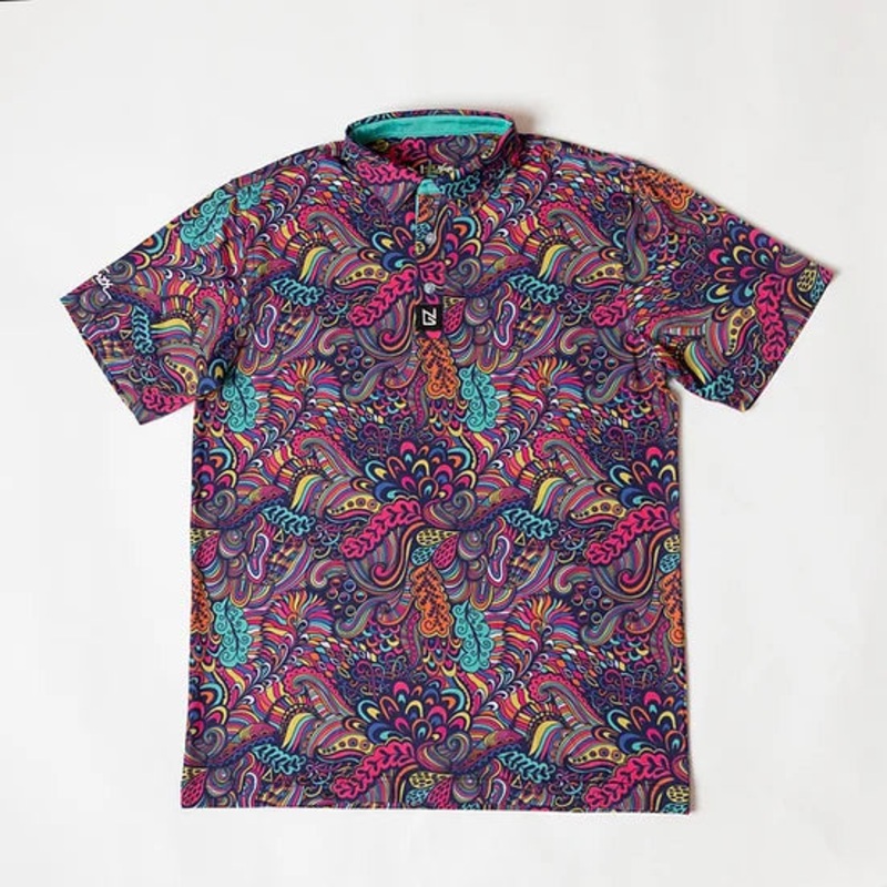 Abstract Floral Polo|S|M|L|XL|XXL|XXXL