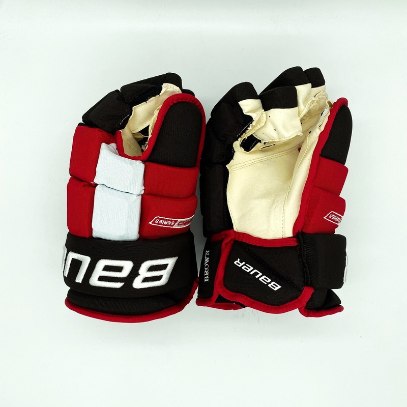 Bauer Pro Series – Pro Stock Glove – NCAA (Brown/Red/White)