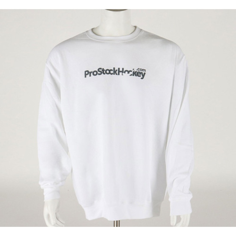 ProStockHockey Medium White Crew Neck Sweater