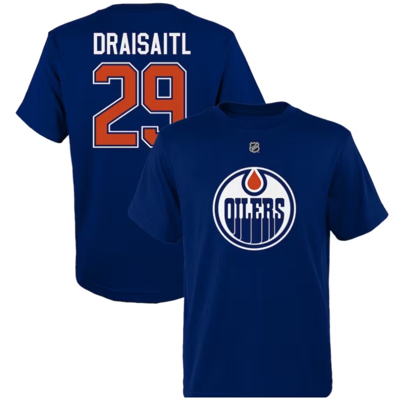 NHL Oilers Kid’s Name & Number T-Shirt – Draisaitl