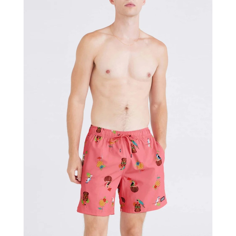 Oh Buoy 2N1 Long Swim Volley Short 7 – Birds Of Paradise