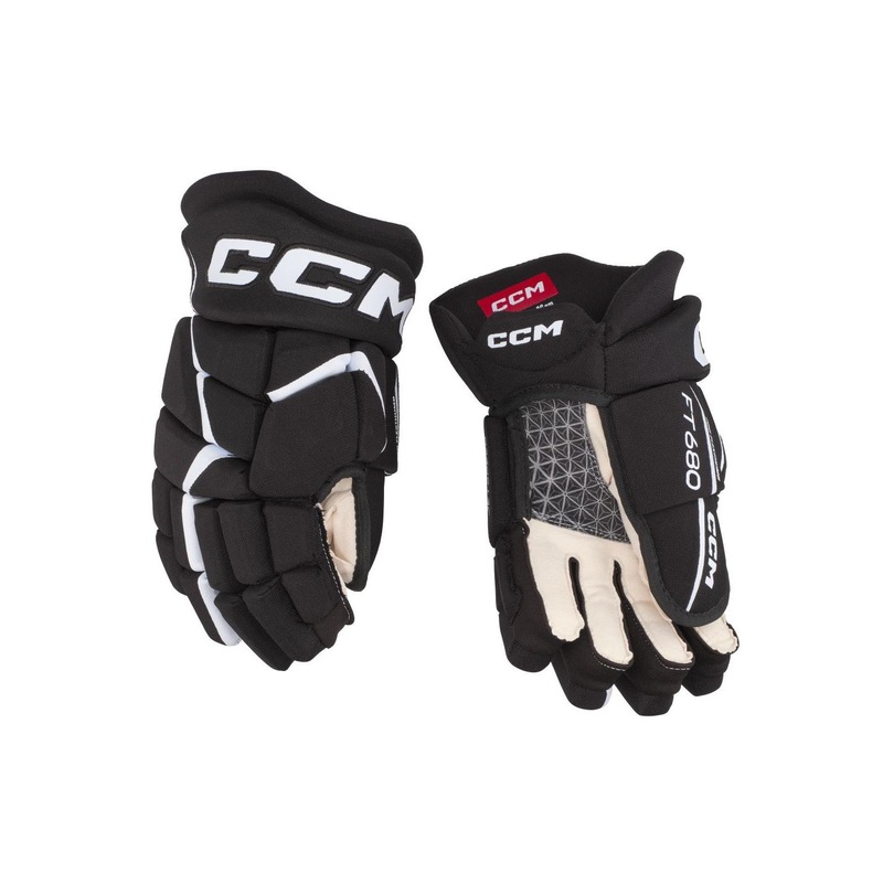 CCM Glove Jetspeed 680 Sr BLACK/WHITE