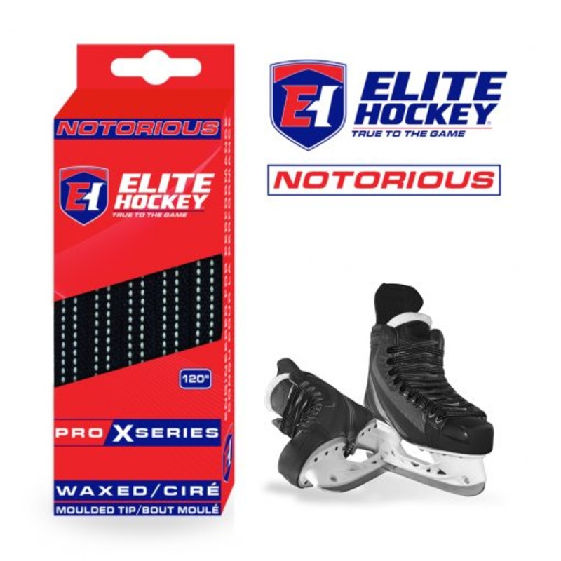 PRO X SERIES BLACK/WHITE HOCKEY LACES