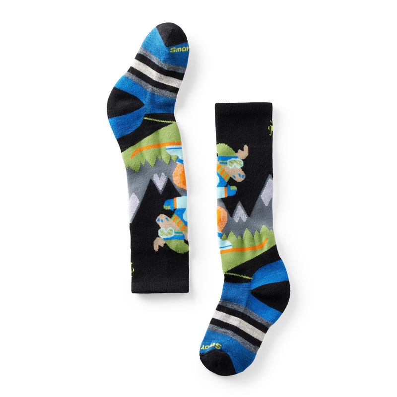 Smartwool Kids’ Wintersport Full Cushion Mountain Moose Pattern Over The Calf Socks