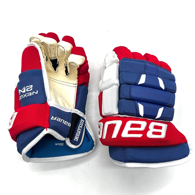 Bauer Nexus 2N – NHL Pro Stock Gloves – Jesperi Kotkaniemi (Blue/Red/White)