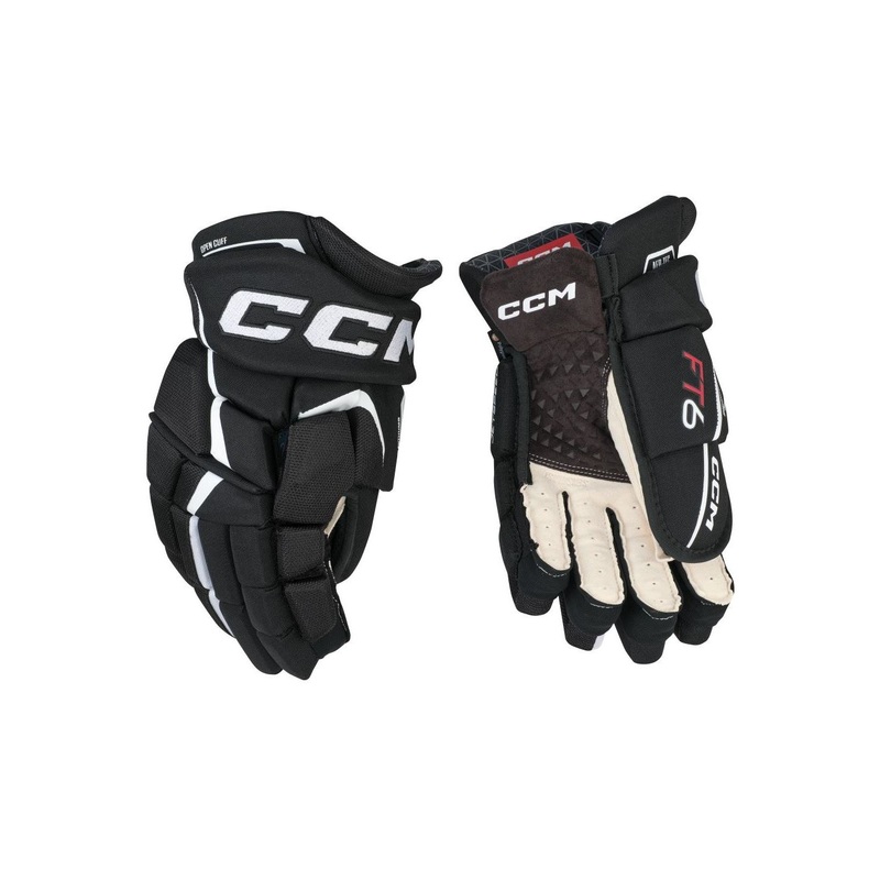 CCM Glove Jetspeed FT6 Sr BLACK/WHITE
