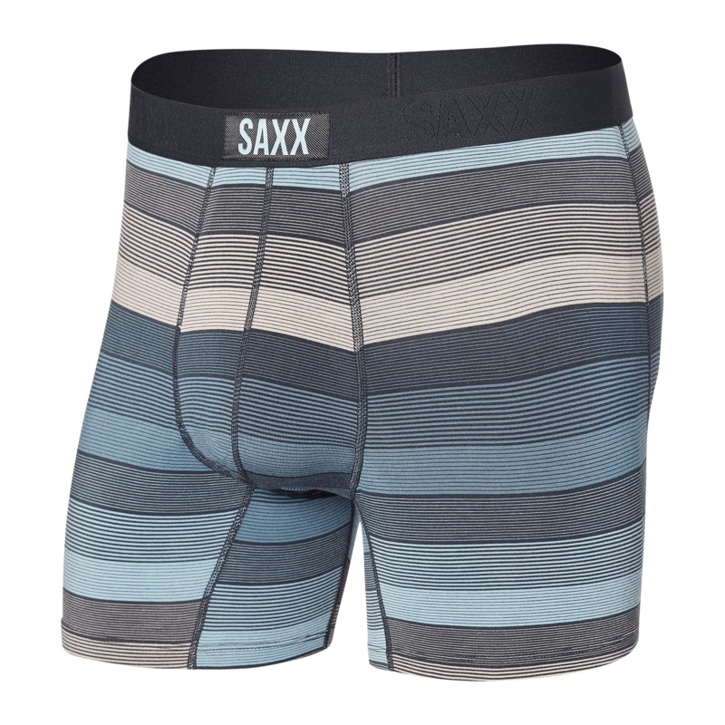 Saxx Vibe Boxers – Hazy Stripe-Washed Blue