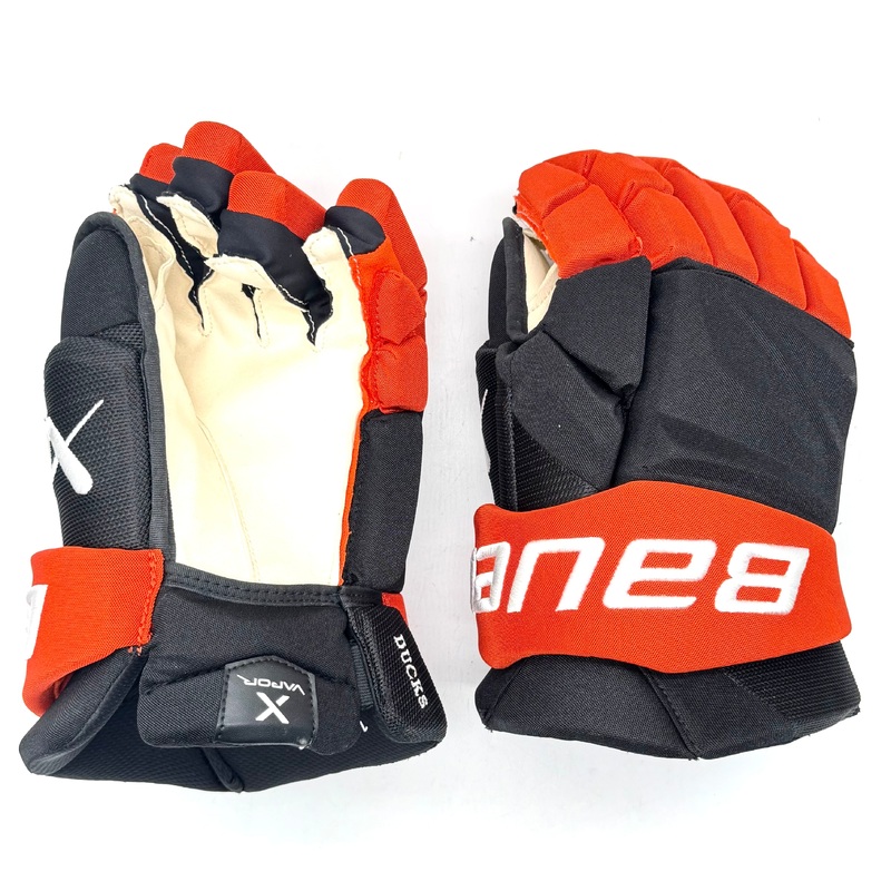 Bauer  Vapor Hyperlite – NHL Pro Stock Glove – Anaheim Ducks (Black/Orange)