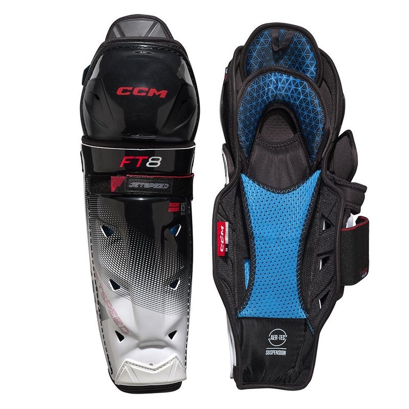 CCM Jetspeed FT8 Junior Ice Hockey Shin Guards