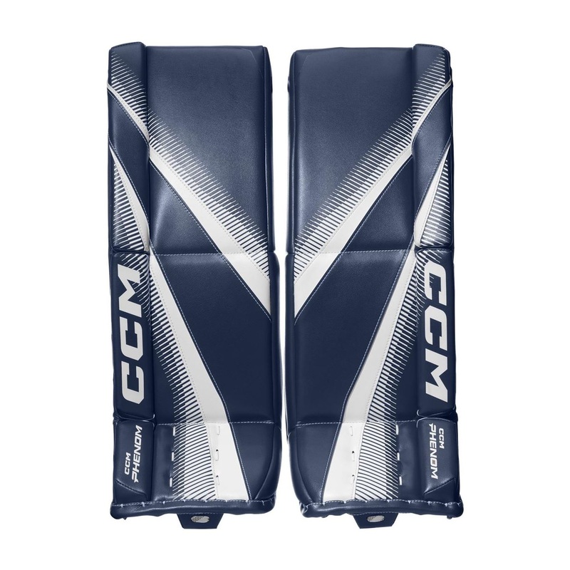 CCM Goalie Leg Pads PHENOM Jr Navy/White