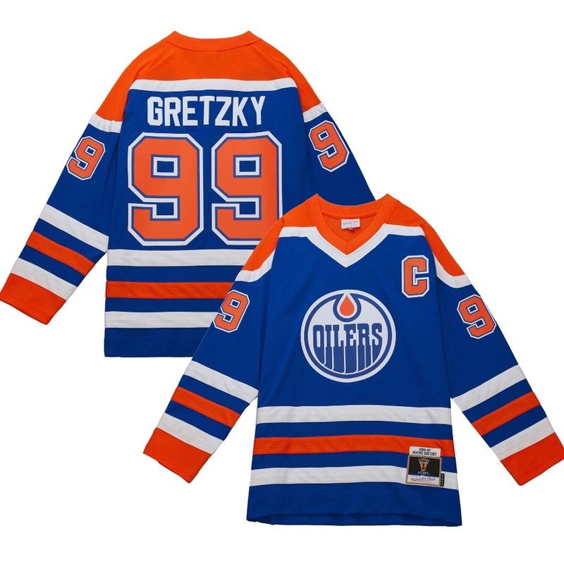 Mitchell & Ness Blue Line Vintage Senior Jersey – Edmonton Oilers Wayne Gretzky