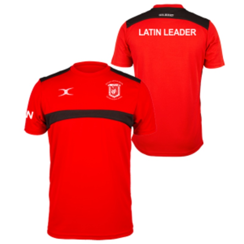 The Royal Latin School (Pupils) Adult’s Red / Black Photon Tee LATIN LEADER