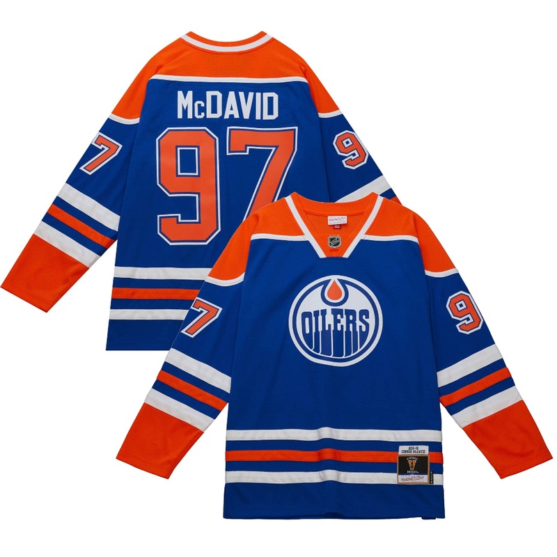 Mitchell & Ness Blue Line Vintage Senior Jersey – Edmonton Oilers Connor McDavid