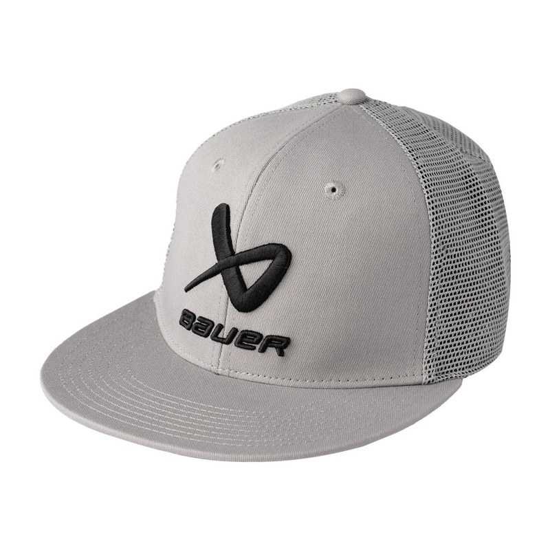 Bauer Cap Core Flat Brim Yth Grey