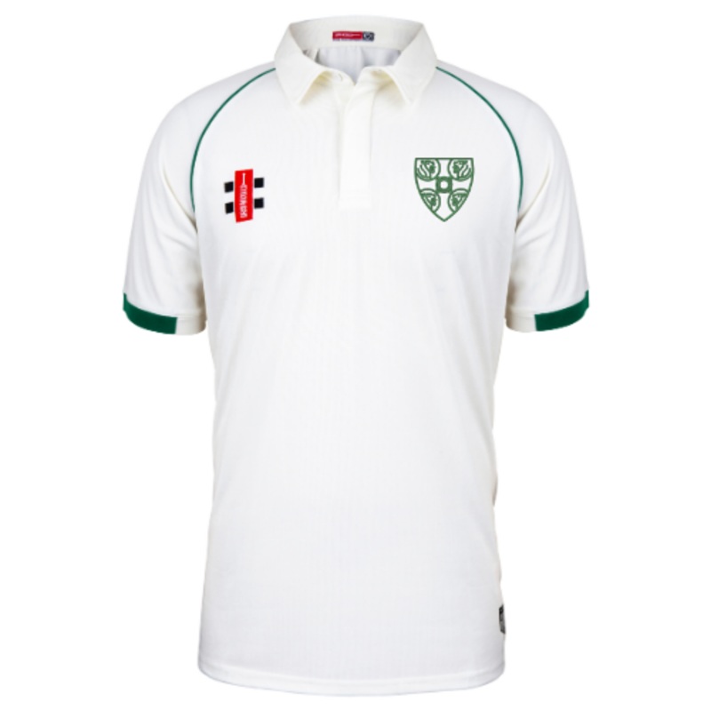 Durham Cathedral Schools Foundation Child’s Ivory / Green Matrix V2 S/S Shirt-Junior