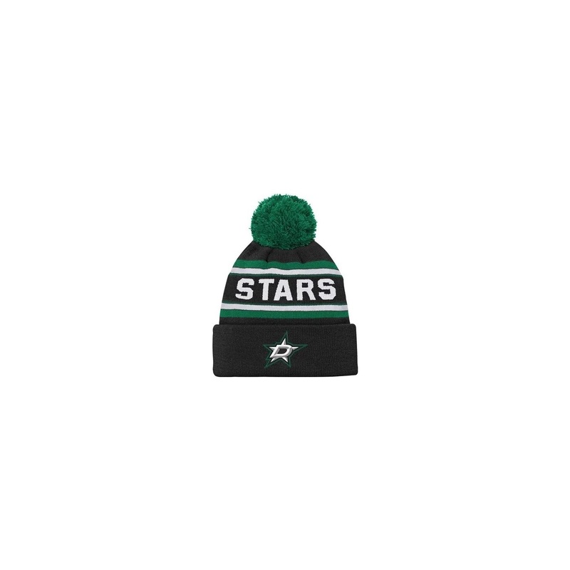 Outerstuff Hat Jacquard Pom Beanie Dallas Stars