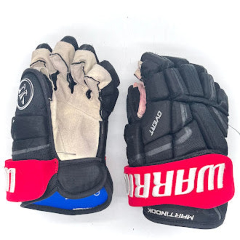 Warrior Covert QR5 Pro – NHL Used Pro Stock Glove – Jordan Martinook (Black/Red)
