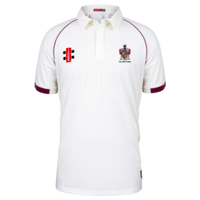 The Judd School Adult’s Ivory / Maroon Matrix V2 S/S Shirt-Senior