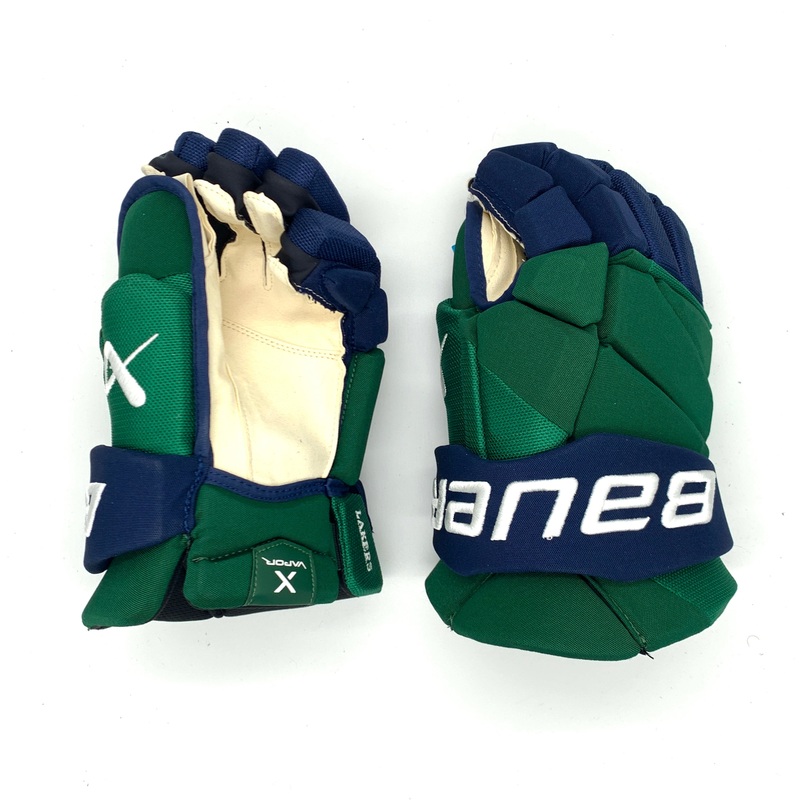 Bauer Vapor Hyperlite – NCAA Pro Stock Glove (Green/Blue)