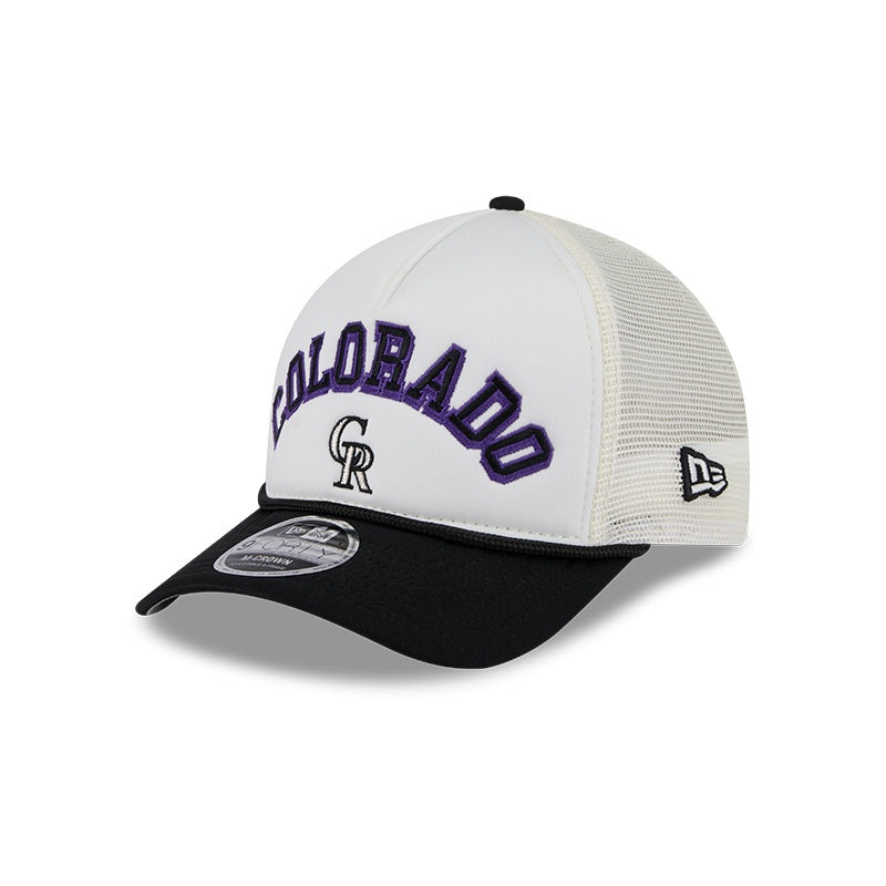 Colorado Rockies Chrome Arch 9FORTY M-Crown A-Frame Trucker Hat