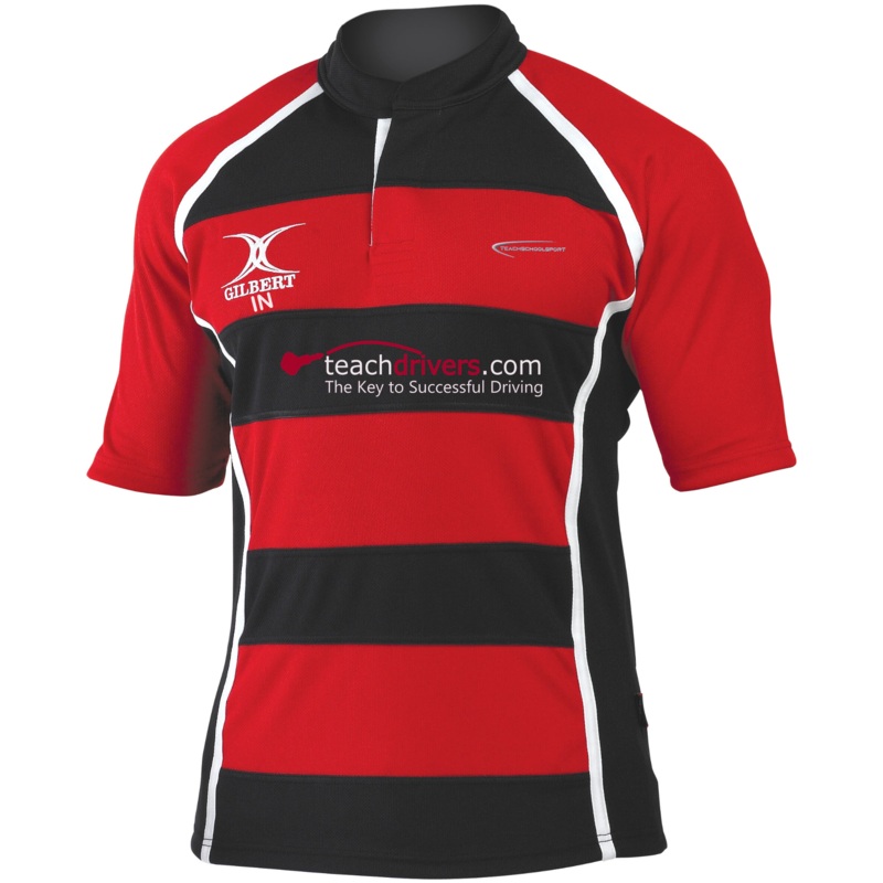 Teachschoolsport Child’s Red / Black Xact Hooped Shirt