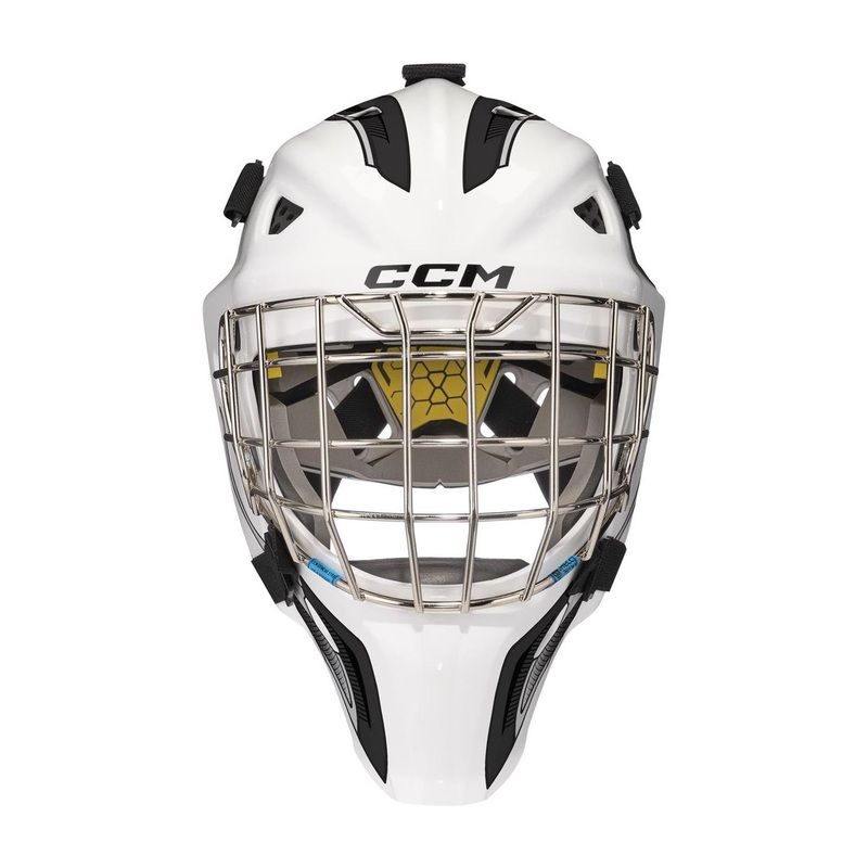 CCM Goalie Mask Axis F5 Certified Cat-Eye Dekal Yth White/Black