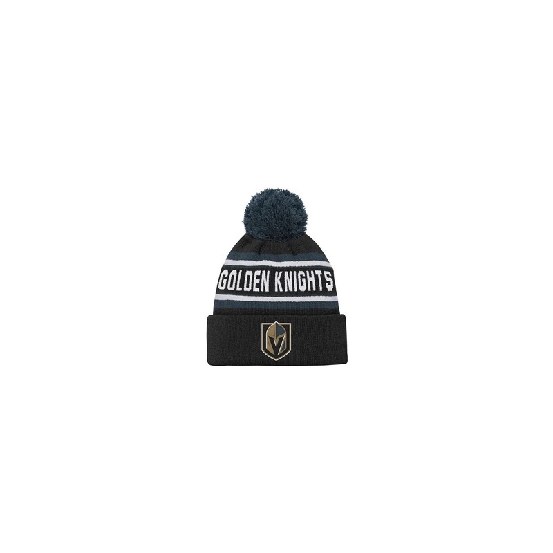 Outerstuff Hat Jacquard Cuff Pom – Vegas Golden Knights