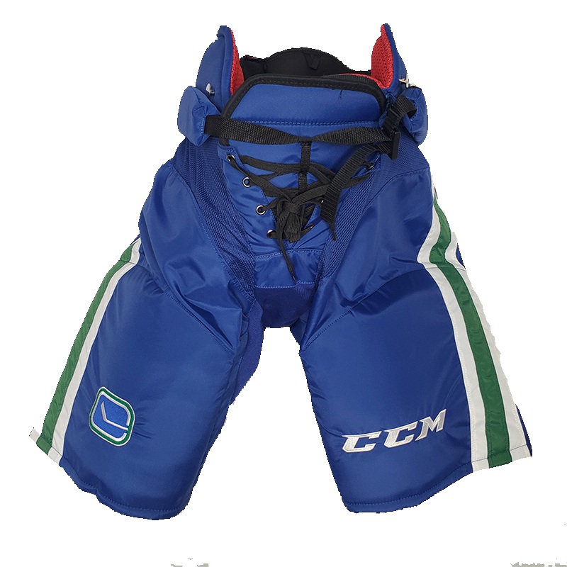 CCM HP45 Pro Stock Hockey Pants – Vancouver Canucks (NHL) – Green/White/Blue