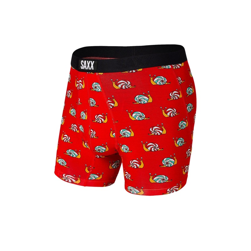 Saxx Vibe Boxers – Red Slow Lane