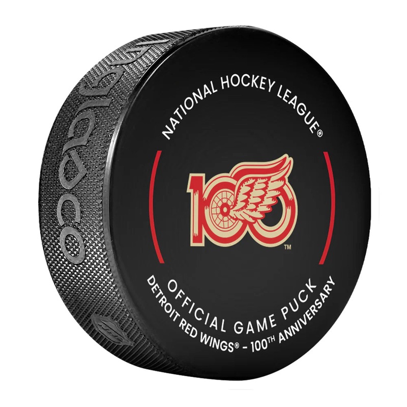 Pre-Order – Dylan Larkin – Autographed Detroit Red Wings 100th Year Official Hockey Puck