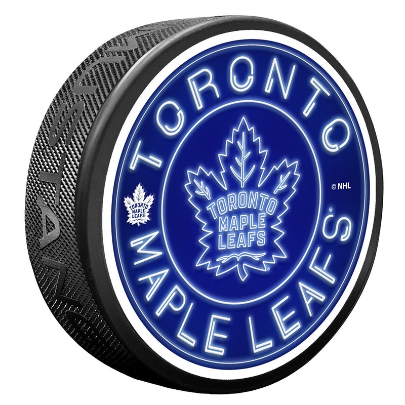 Toronto Maple Leafs Puck – Neon