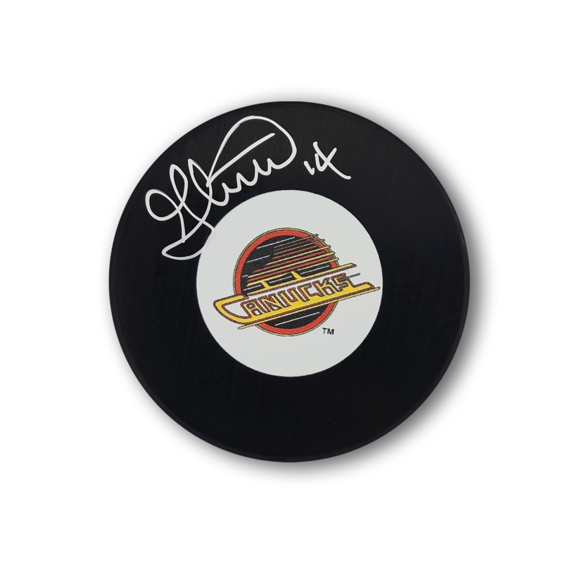 Geoff Courtnall Autographed Vancouver Canucks Hockey Puck