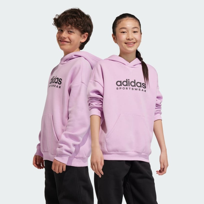 Kid’s Fleece Hoodie|BLISS LILAC/BLACK|BLACK/WHITE|S|M|L|XL