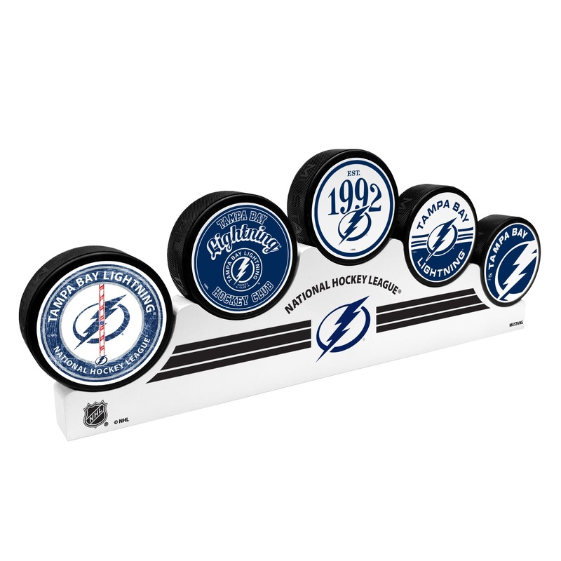 Tampa Bay Lightning – 5 Puck Podium Set