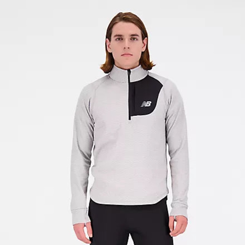 Men’s Heat Grid Half Zip|ATHLETIC GREY|BLACK|KOMBU HEATHER|S|M|L|XL|XXL