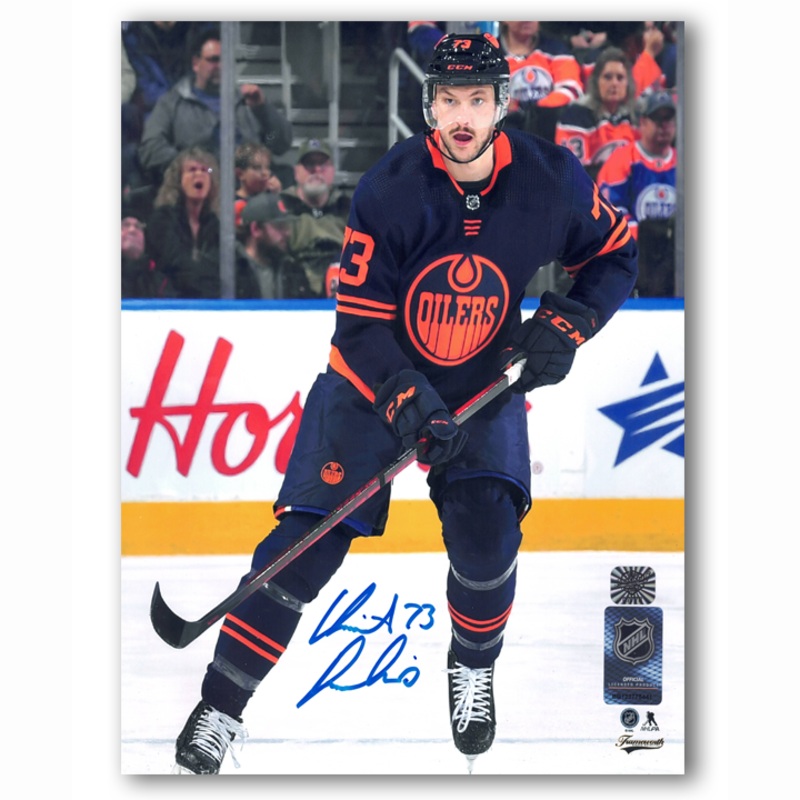 Vincent Desharnais Autographed Edmonton Oilers Autographed Alternate 8×10 Photo