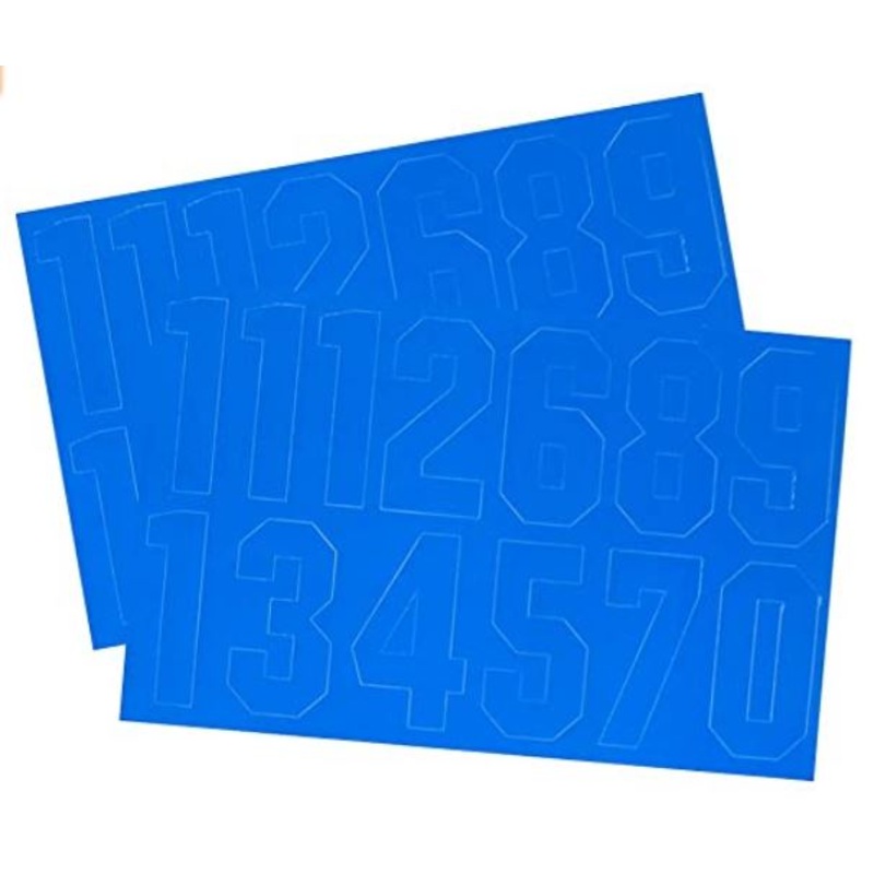 A&R Blue New Number Decals Hockey Helmet Acc.