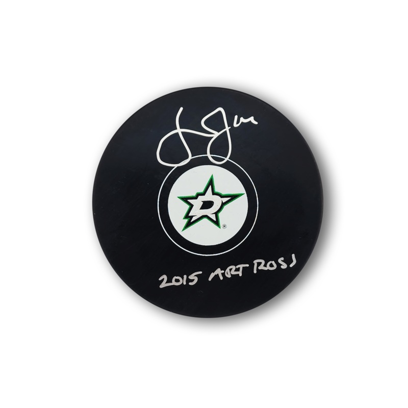Jamie Benn Autographed Dallas Stars Hockey Puck Inscribed 2015 Art Ross