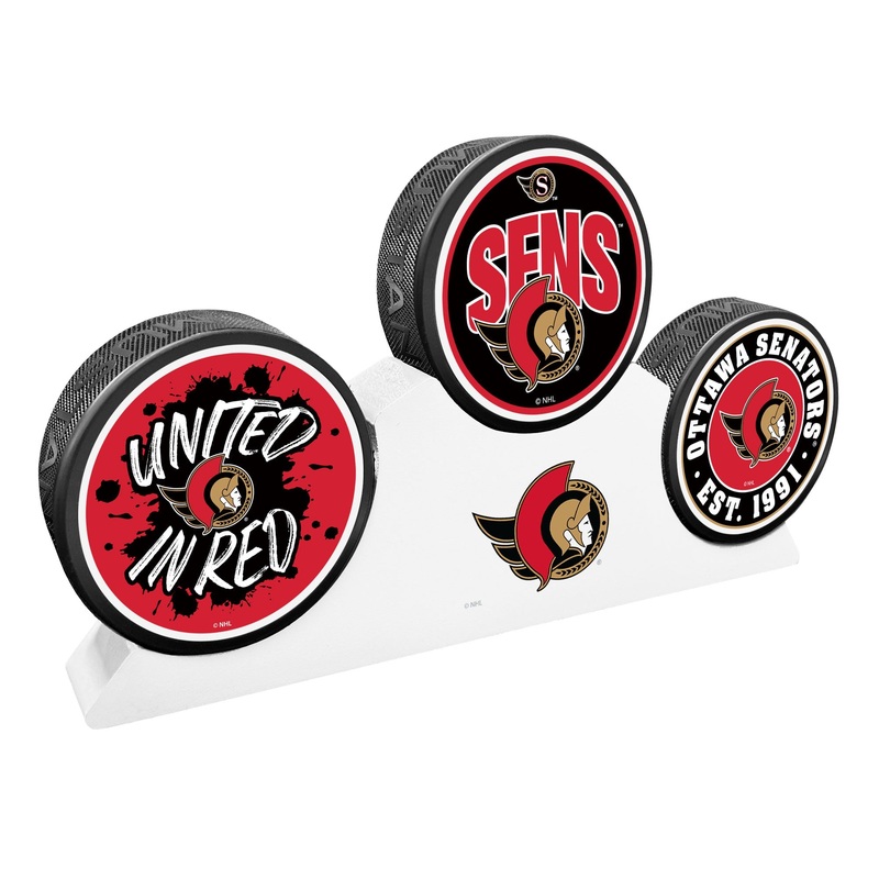 Ottawa Senators – 3 Puck Podium Set
